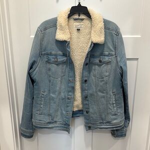 Denim Jean Jacket with Sherpa Lining
